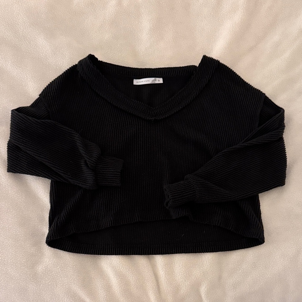 Altar'd State Black V-Neck Sweater